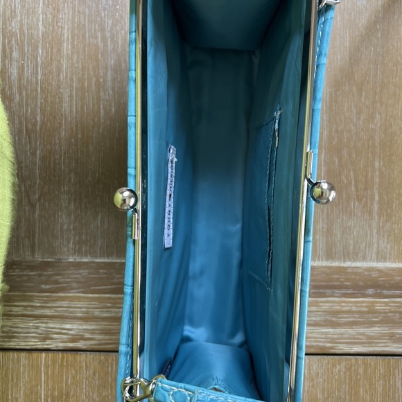 Tommy Hilfiger Mini Bagette purse Teal Turquoise Crossbody Y2K - Picture 5 of 8